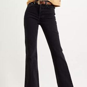 29 Long Levi's Premium Ribcage Bootcut Womens Jeans Black